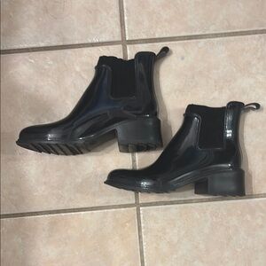 Black Ankle Rain Boots